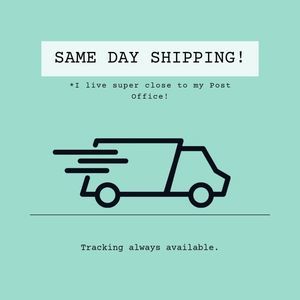 SUPER FAST SHIPPING! I Live Less Than 5 Minutes Away From My Post Office!